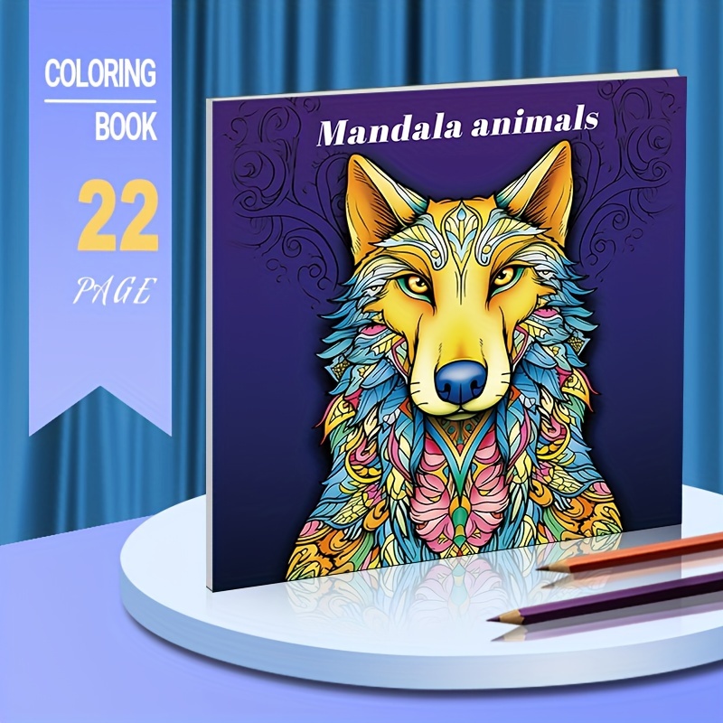 Original Upgraded A4 Paper Thickened 20 Pages 1 Mandala Animal Theme Coloring  Book Adult Soothing Stress Coloring Book Halloween Christmas Holiday Party  Gift - Arts, Crafts & Sewing - Temu