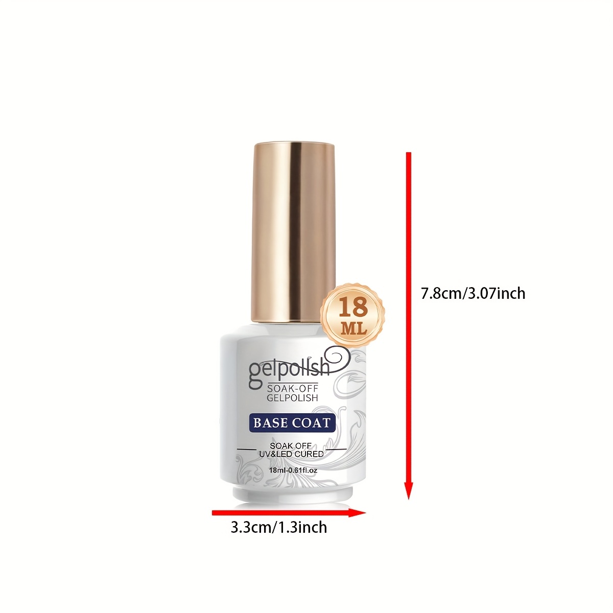 Image of 18ml Gel Base Coat For Gel Nail Polish Soak Off Led Lamp Upgraded Formula Long-lasting Diy Home And Nail Salon