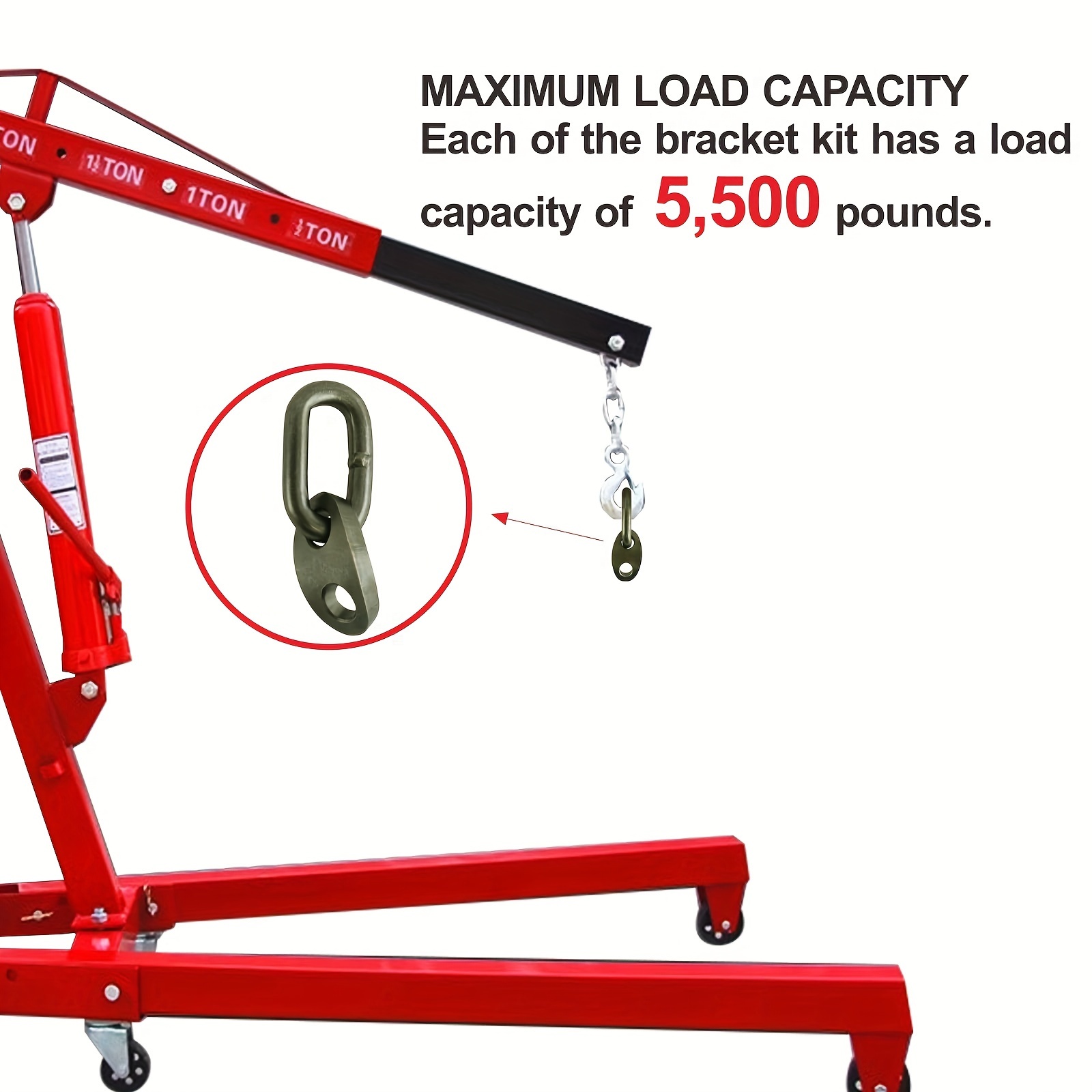 4パック 7100 リフティングブラケットセット、2494.76 KG  エンジン*ブラケットキット、ロードレベラーとトラッククレーン用リフティングスリング付き - 耐久性の高い素材