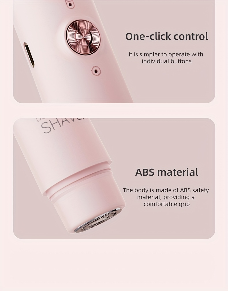 1pc rechargeable   cordless electric shaver 2in 1 unisex electric shaver   bikini trimmer wet and   hair trimmer and facial epilator for bikini under  legs   body and face Product details 15