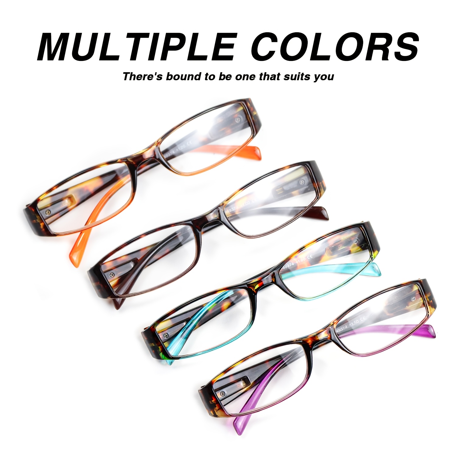 Retro Tortoiseshell Narrow Frame Reading Glasses, Slim Design
