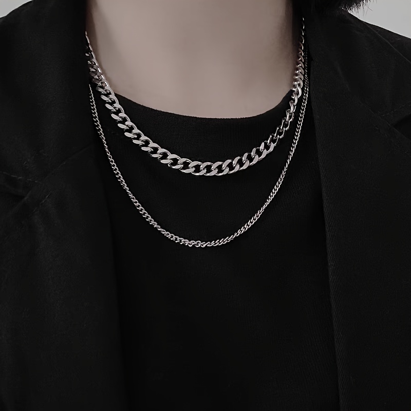 

Double- Necklace For Men, Hip-hop Necklace Accessories