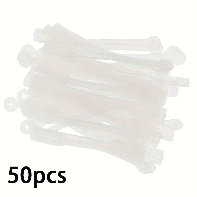 E-shop 50 Stück transparente Haargummis, elastische Bänder, geeignet für Dauerwellen und Knoten, Salon-Zubehör