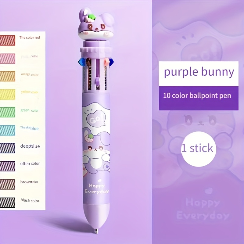 6 piece cute cartoon retractable ballpoint pens 10 color set with soft silicone 3d tips for   switching vibrant colors for hand lettering painting   art projects hand lettering tool artistic drawing pen   design fun stationery smooth writing pen silicone tip pen fine tip pen multicolor pen artists students Product details 10
