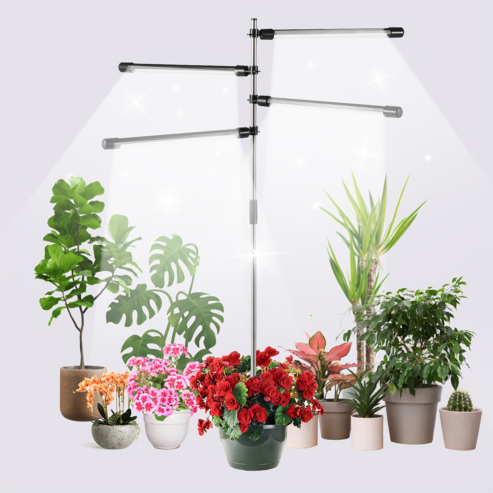 

4pcs/3pcs/2pcs/1pc Led Plant Light Full Indoor Plant Growth Light Led Growth Red And Blue Light Full Indoor Plant Usb Plug 10 Levels Adjustable Light Automatic For Switch Time 3 9 12 Hours