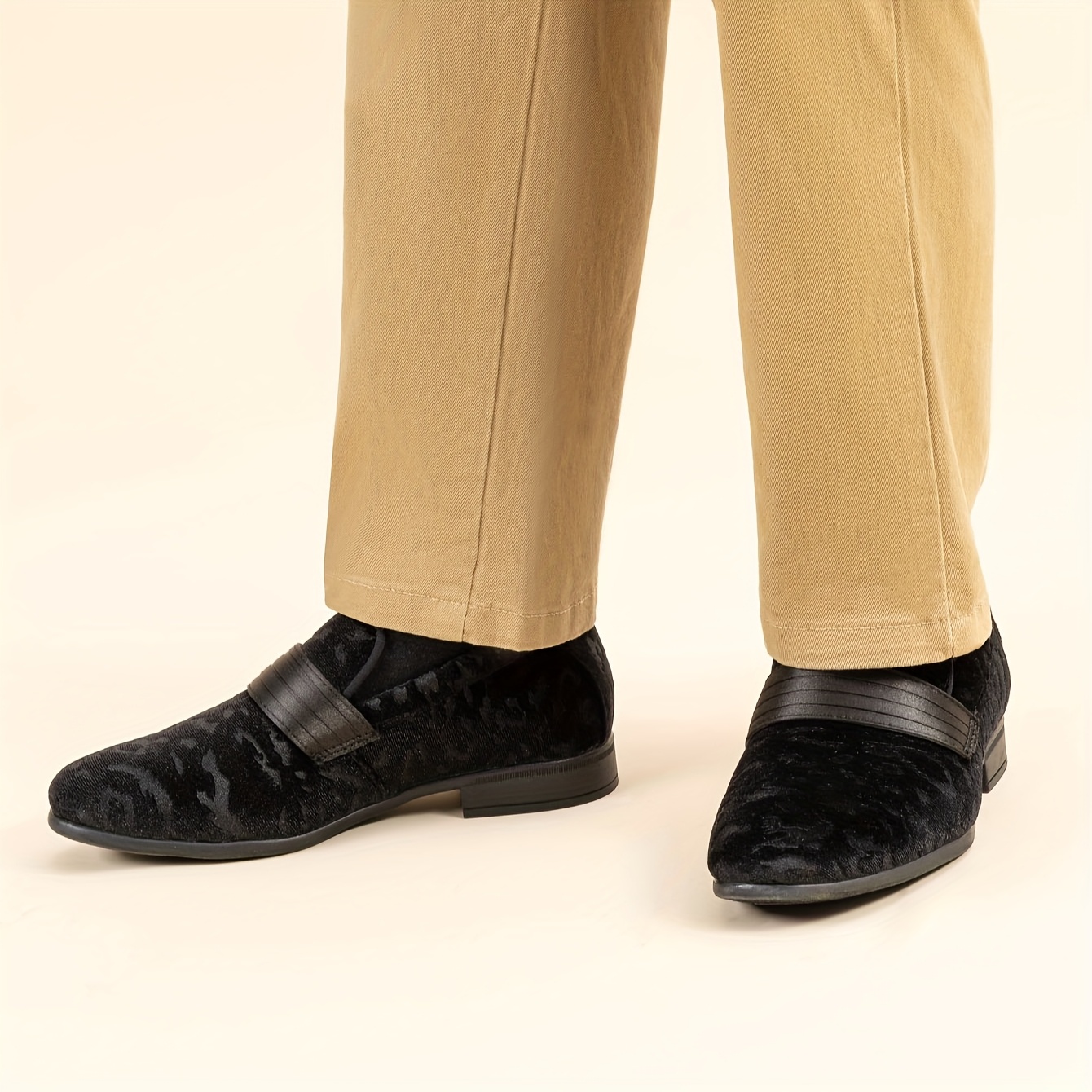 brown pattern maxi dress Brown Velvet Jutti With Hand Work For Men| KALKI Fashion USA main image 1