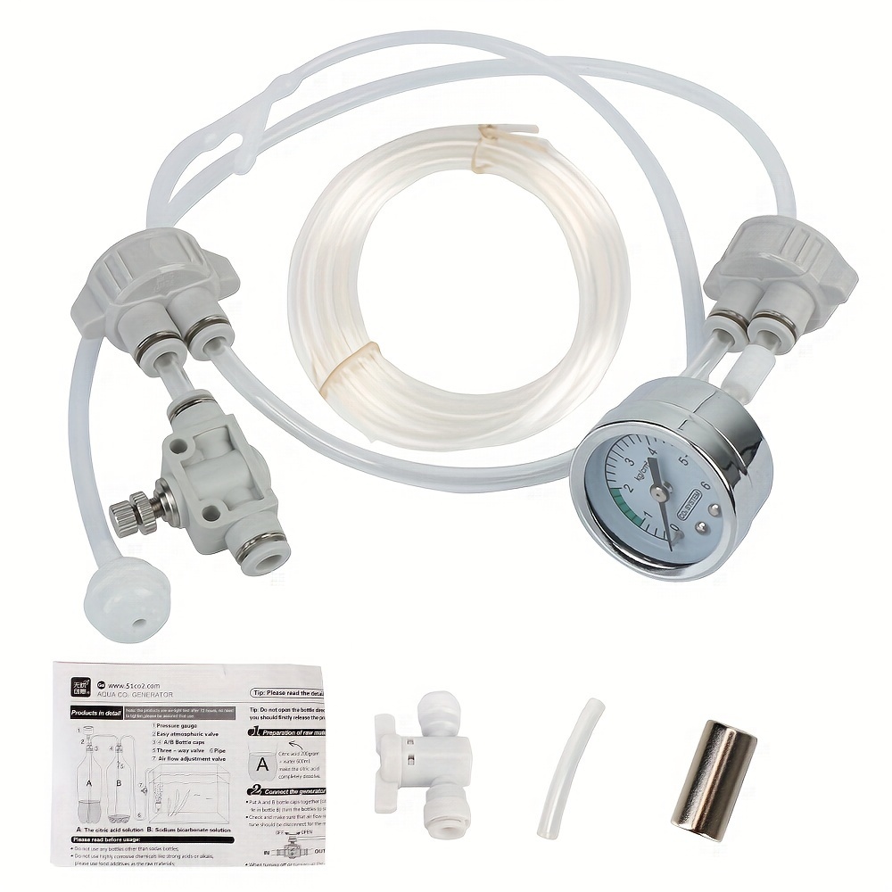 1pc Co2 Valve Diffuser With Pressure Air For Fish Tank Water Grass Aquarium Supplies Co2 Generator System Kit