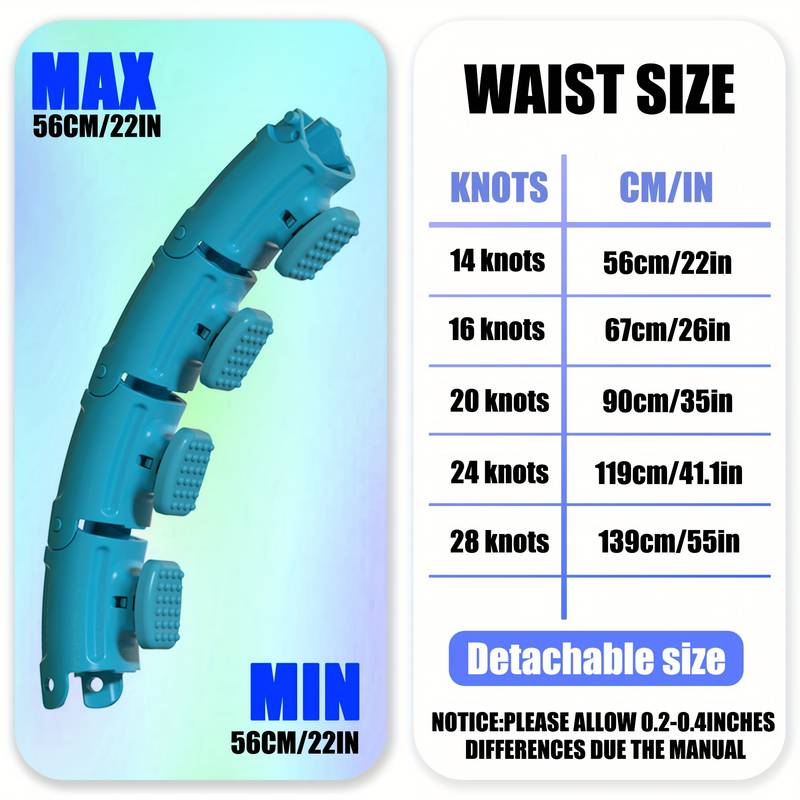 2-em-1 Para Aro de Fitness Inteligente & Rolo Abdominal para Treinos Eficazes - Destacável e Ponderado, Adequado para Tipos de Corpo de 24/28 detalhes 5