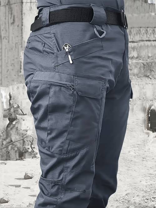mens cargo pants multi pocket tear resistant durable suitable for outdoor travel hiking fishing construction commuting work no belt