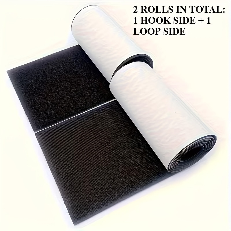 TEMU 2 Rotoli di Nastro in Nastro Biadesivo a Strappo in Nylon per Impieghi Gravosi - Extra Largo 7 cm per Supporto Cuscini , Fissaggio Tappeti,