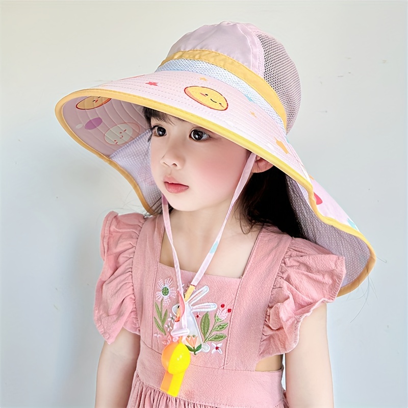Summer Cute Mesh Uv Protection Sun Hat Thin Breathable Big - Temu