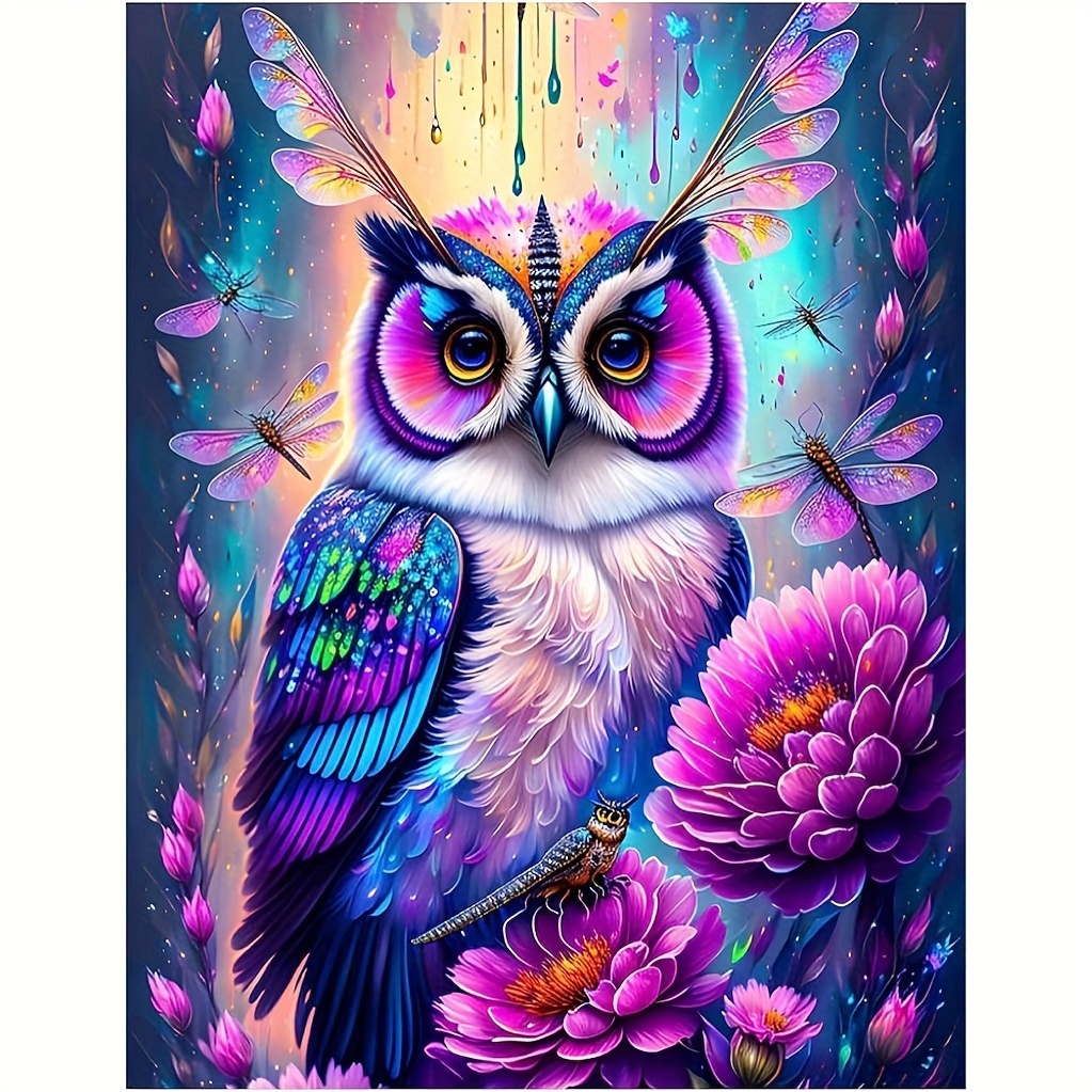 

Owl Diy 5d Full Diamond Art Painting Kits For Adults Beginners, For Home Wall Decor, Gem Art 30 X 40cm