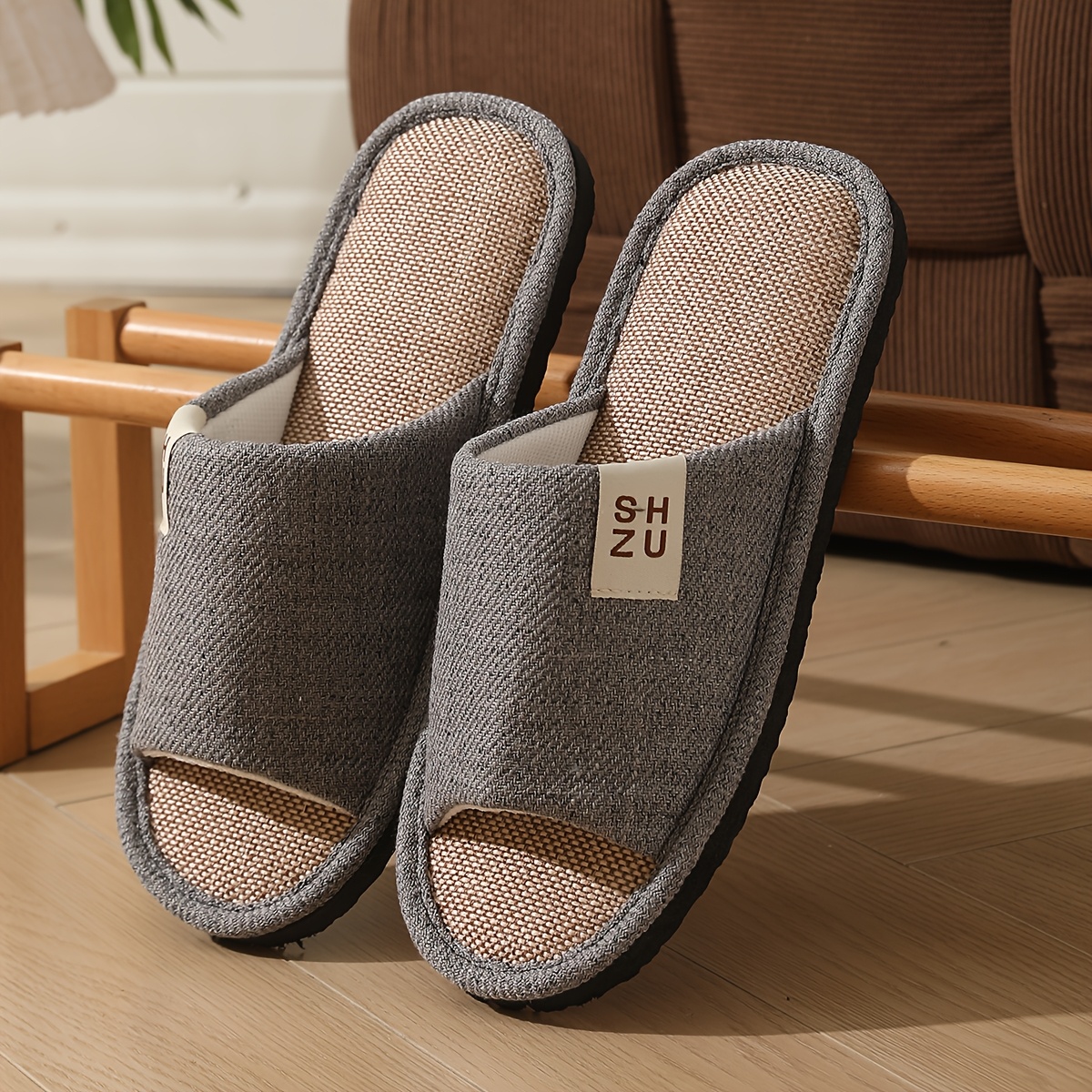 TEMU Men's Slippers For Spring And Summer, Comfortable And Non-slip, Suitable For Indoor And Outdoor Use, Unisex Couple Slippers