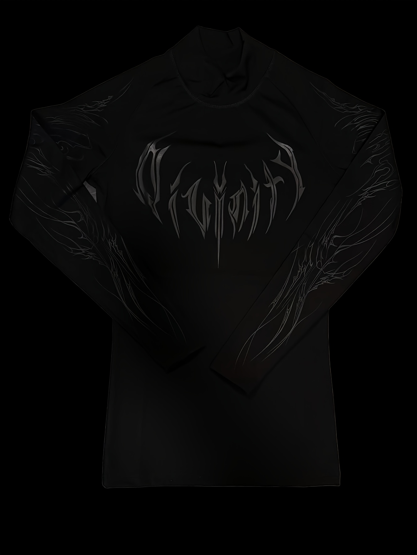 mens high neck   fit compression long sleeve shirt with geometric   design suitable for   fitness and casual   gray color block Product details 10