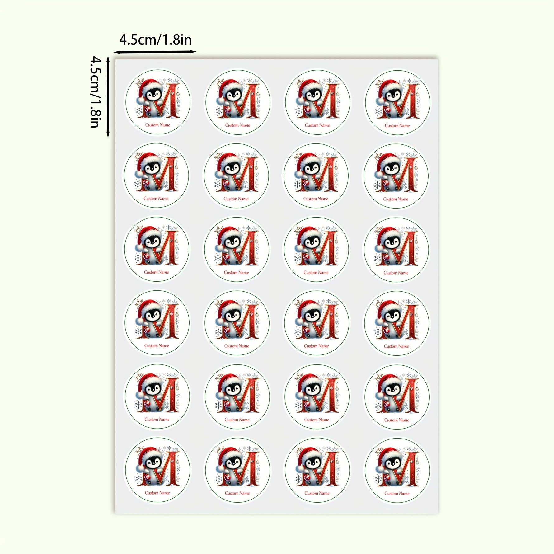 TEMU 24pcs Personalized Round Christmas Stickers, Christmas Santa Gift Sticker, Custom Name Labels, Labels, Christmas Gift Tag. Christmas Gift