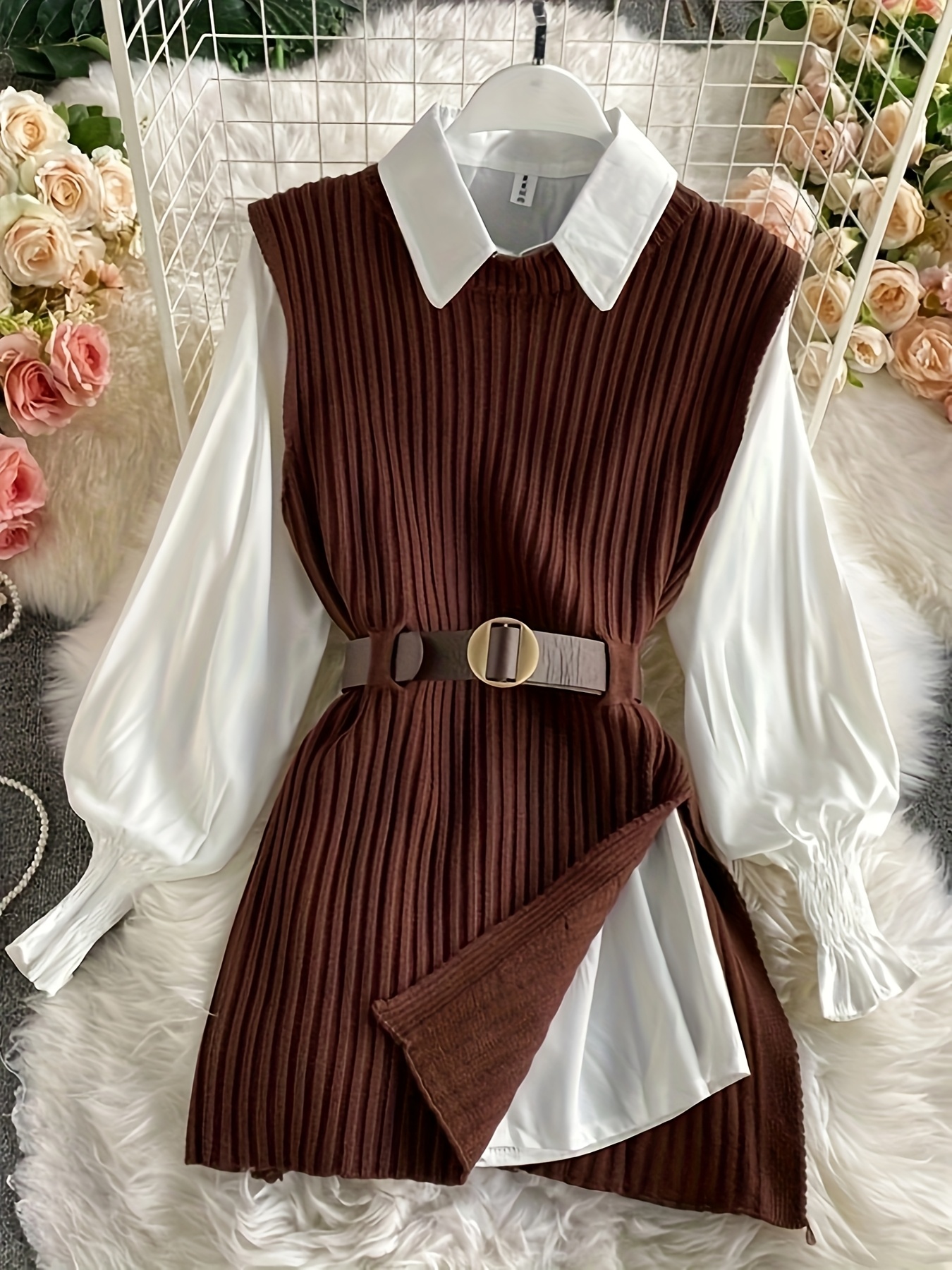 gilet élégant de couleur pour femmes - design manches avec détails de boutons, marron, parfait pour des tenues décontractées ou chic, gilet décontracté | gilet à détails de boutons | construction, gilet pour dames Détails du produit 0