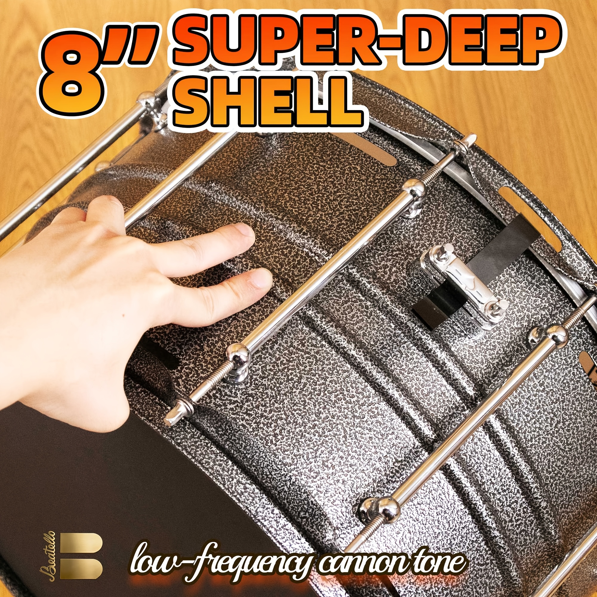Enormous Cannon Series 14In X 08In Low-Frequency Snare Drum, Zinc... product image 6
