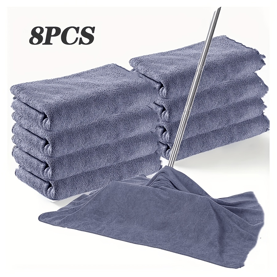 

8-pack Microfiber Cleaning Cloths, Reusable And Washable, Contemporary Style, Non-woven, Quick-dry, , 280gsm, -free For Mop, Floor, Window Cleaning