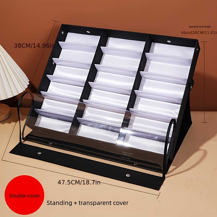 popular   nylon eyeglass storage box with 18 compartments   display stand for countertop and showcase details 2