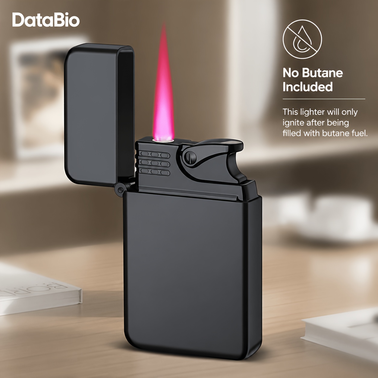 TEMU (no Butane) Metal Designed For Outdoor Use, Adjustable Flame, Windproof And A Stylish Dragon Pattern. Operates On Butane Gas, And Is Perfect For