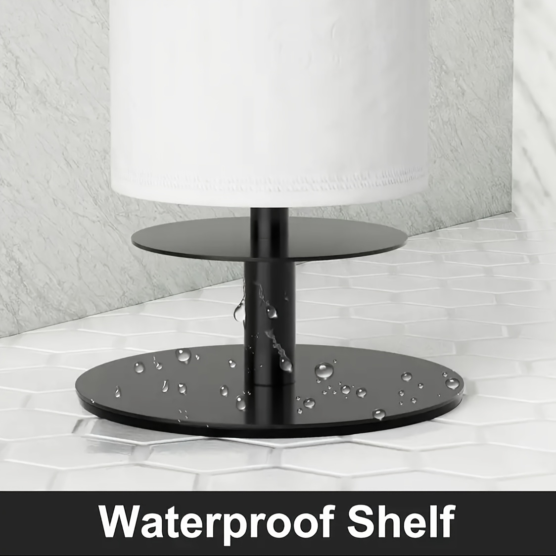 1 Stainless Steel Toilet Paper Holder With Stand, Independent Bathroom Toilet Paper Storage Organizer, Hanging Tank, Can Hold 5 Rolls Of Toilet Paper - Elegant , Toilet Paper Storage Container