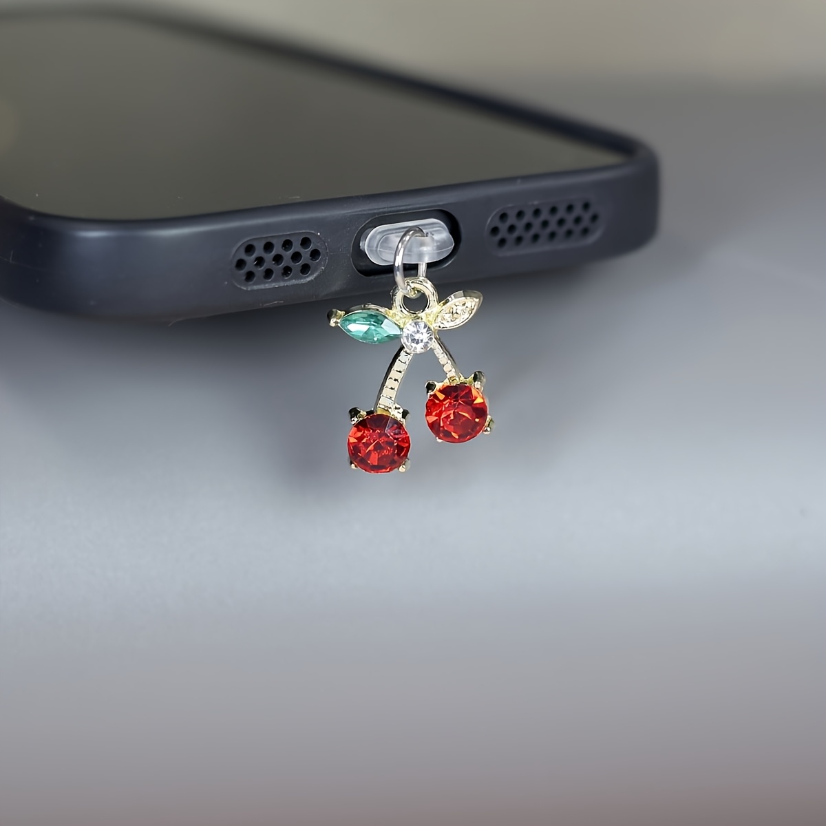 TEMU Tapón antipolvo adorable con dije de rosa/, para colgantes decorativos IOS Lightning y Tipo-C