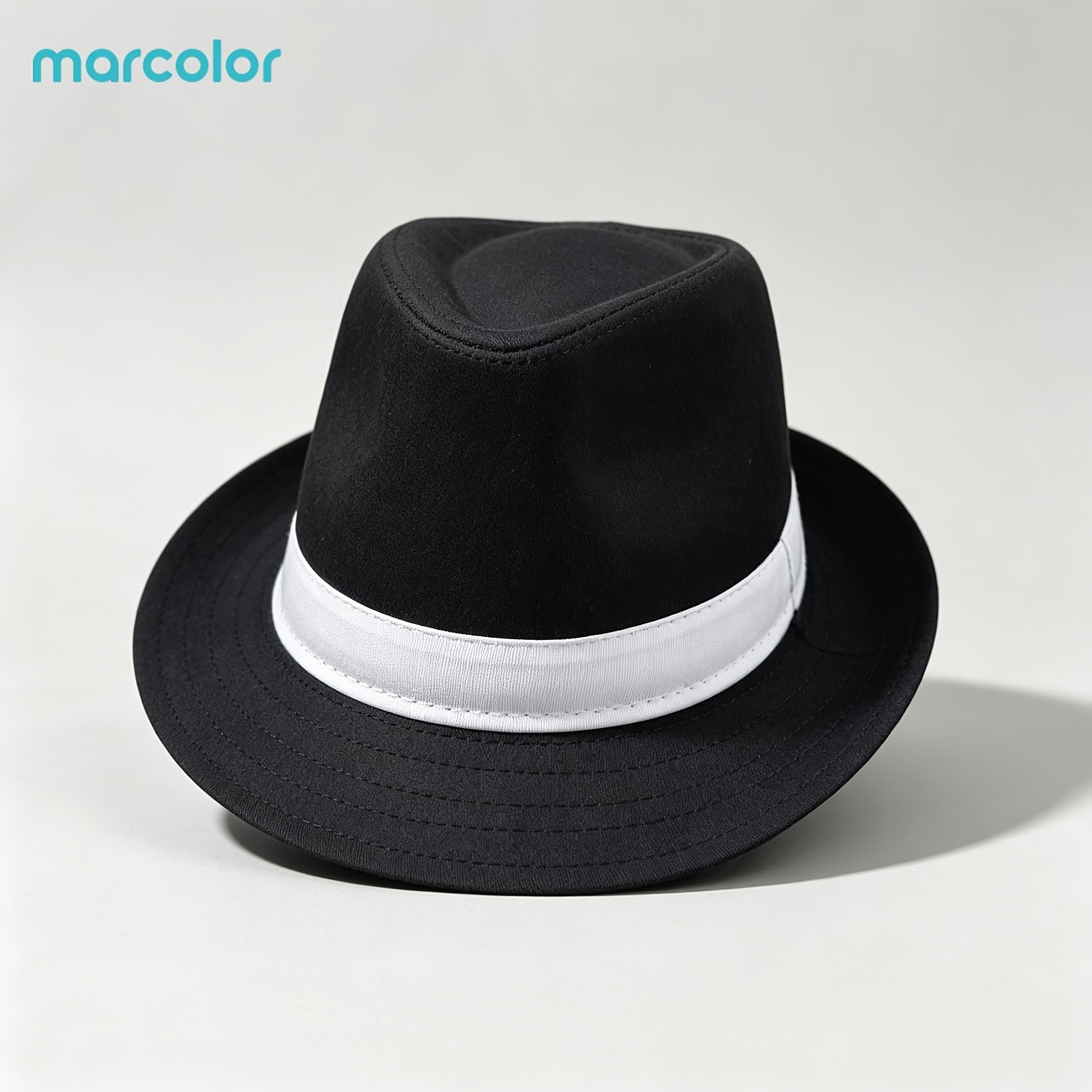 TEMU Sombrero de Jazz a Rayas Retro Unisex Estilo Exquisito Sombrero con Volantes para , Escenario, Elegante Sombrero Decorativo Disponible en Varios