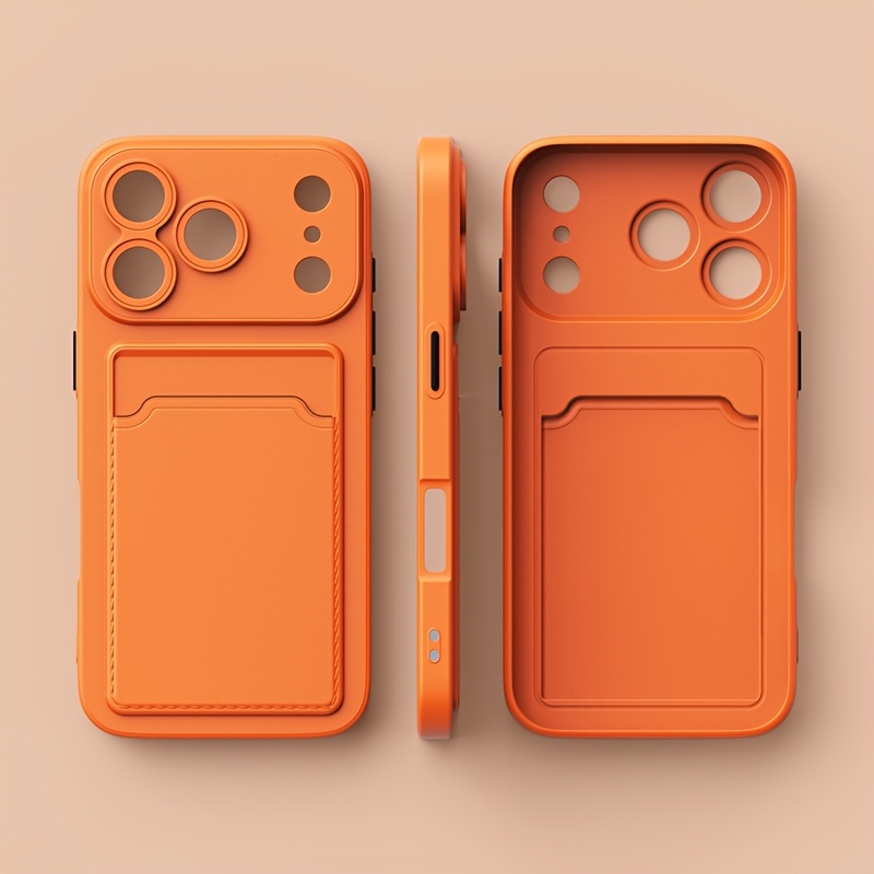 TEMU para teléfono: Carcasa de TPU con bolsillo y ranura para tarjetas de primera calidad, compatible con iPhone 18 Pro Max, 17 Pro Max, 17 Pro, 17