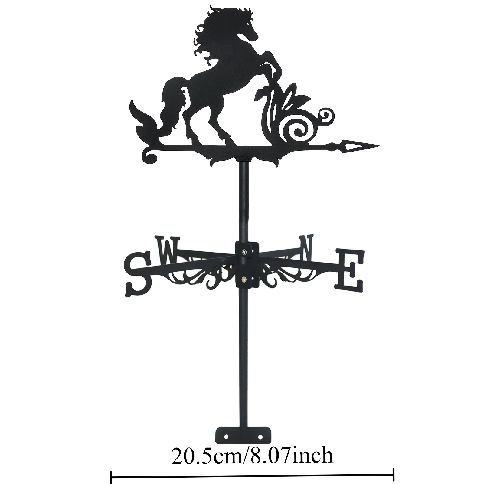 1pc, New Metal Animal Horse Wind Sign, Vertical Decorative Roof Wind Sign Garden Yard Decoration, For Roof Garden, Garden Shed, Home, Fence Column, Greenhouse, Barn Or S Hed Wind Sign