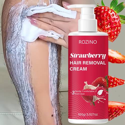use for lasting smoothness for 6 months 100g strawberry quick hair removal cream womens hair removal cream mens hair removal cream simple hair removal instant hair removal smooth and semi permanent