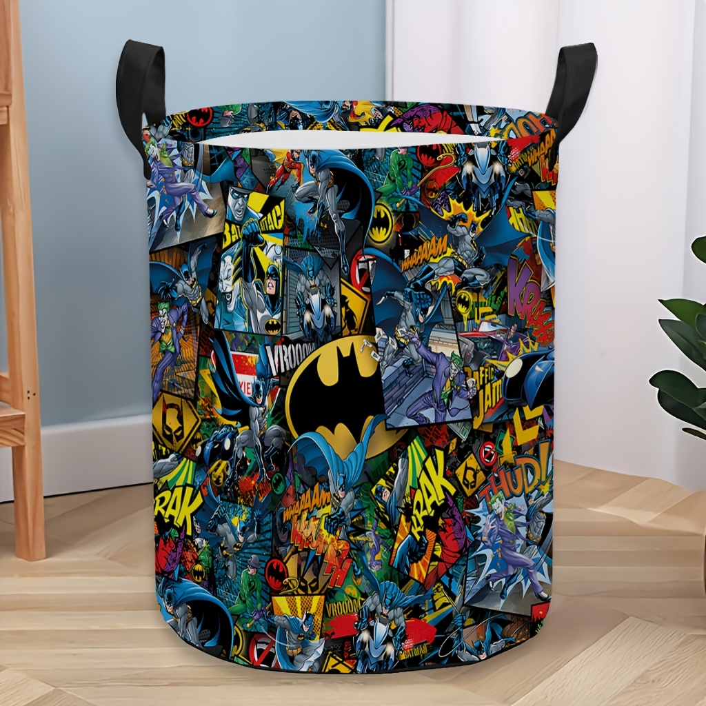 TEMU 1pc Warneb Cartoon Cute Laundry Basket - Collapsible Storage For Clothes, & Home Organization Includes Handles, Ideal For Bathroom Or Bedroom