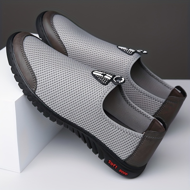 [Slip-On Sneakers] Men's Slip-On Sneakers - Slip-Resistant Sole, Lightweight Breathable Slip-On Shoes for Running, Gym, Walking, Everyday - All-Season Comfort - Easy Slip-On Closure - Cushioned Insole - Low-Top Sneakers for Men, Gym Footwear, Sleek Design