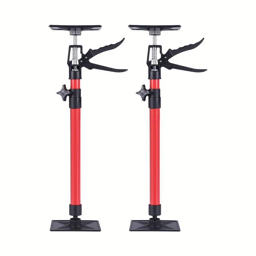 TEMU 2pcs 11.8-114inch Adjustable Telescopic Support Rods - Heavy-duty Steel Load 154 Lbs Support Pole For Cabinet Jack, Wardrobes, Anti-slip With