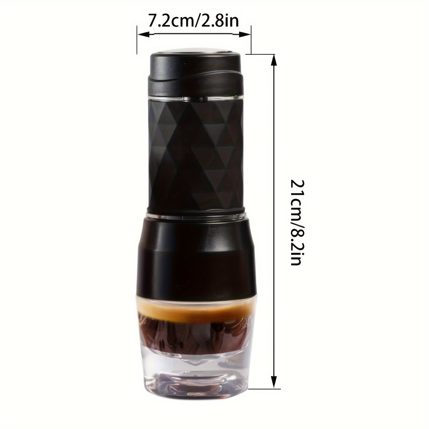 1pc travel coffee maker portable espresso machine manual espresso with rich thick crema mini coffee maker using capsule ground coffee handy espresso maker for travel camping outdoor hiking use details 1