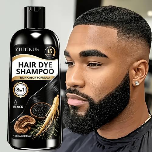 item picture mens integrated hair dye shampoo instantly turns black without mixing gently nourishes hair roots and long without fading its for dyeing