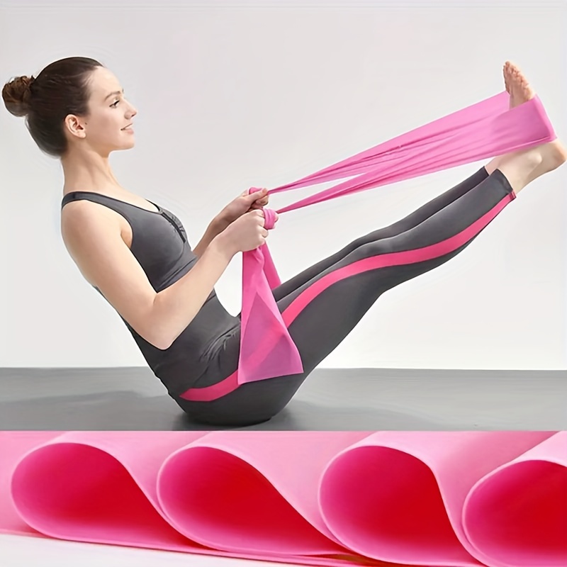 5pcs Yoga & Pilates Resistance Band Set - Elastic Tension Belts for Full Body Workout, Strength Training, Flexibility & Weight Loss - Durable Latex Material in Green/Blue/Yellow