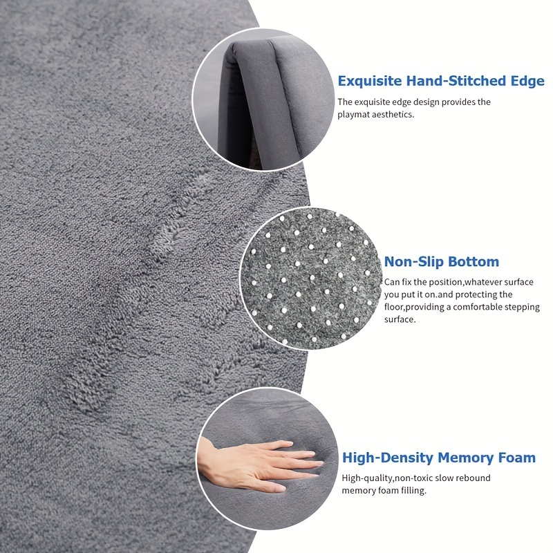 1pc Japanese Tatami Rug, Coral Velvet Area Rug, Baby Mat for Floor Play, 3CM Thick Crawling Rugs, Padded Foam Rug for Kids Playroom, Playpen, Nursery, Living Room, Yoga Mat for Christmas And Halloween