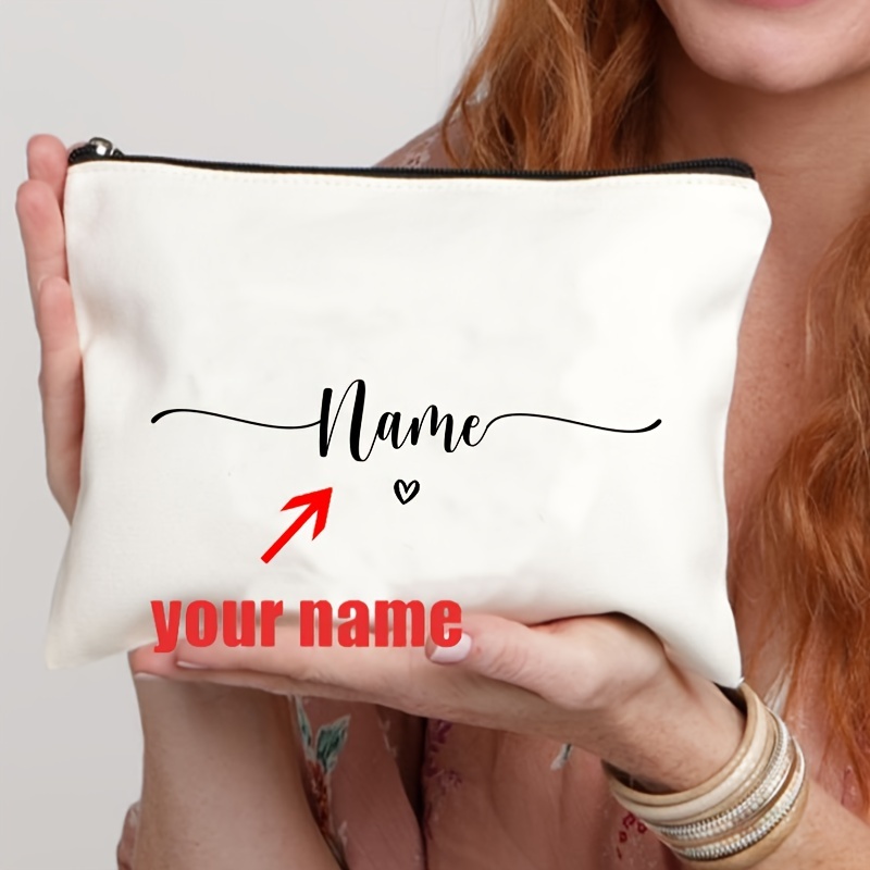 

Personalized Cosmetic Bag Name & - , For & ,