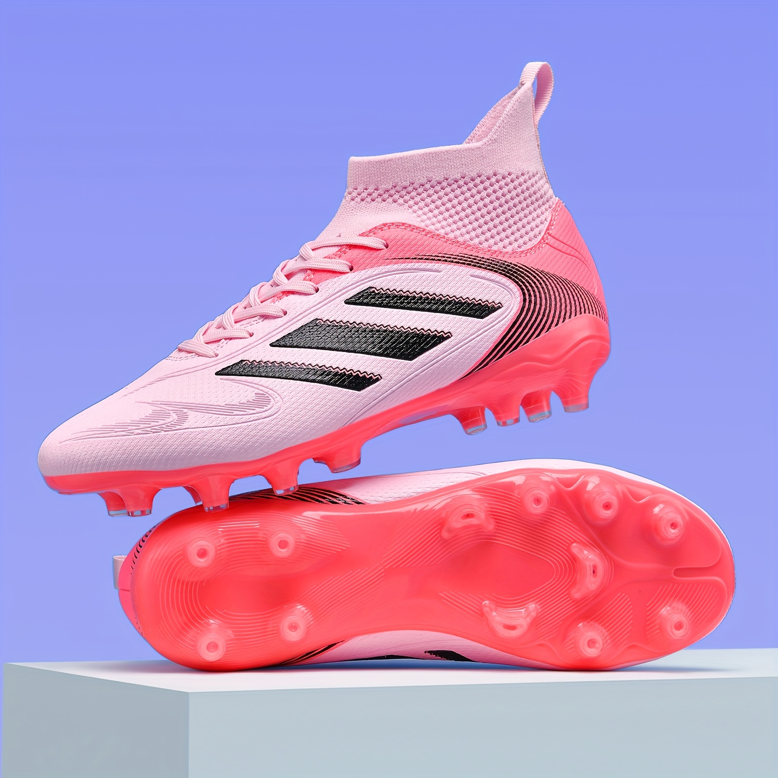 Zapatillas de Fútbol para Hombre, Botas Premium Sin Costuras Antideslizantes y Duraderas para Césped Exterior con Súper Agarre y Soporte de Tobillo, de Alta Gama y Estilo