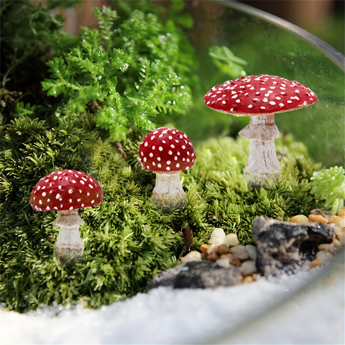forest terrarium glowing mushrooms resin miniature Temu Australia