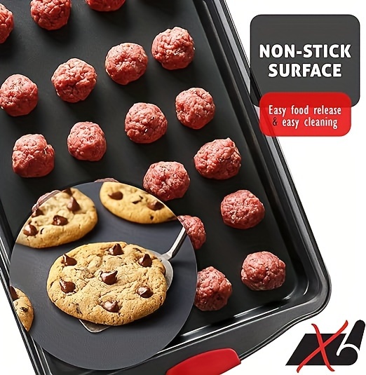 1  set baking sheet carbon steel baking pans set non   sheet grilling trays oven accessories baking tools kitchen gadgets kitchen accessories details 2