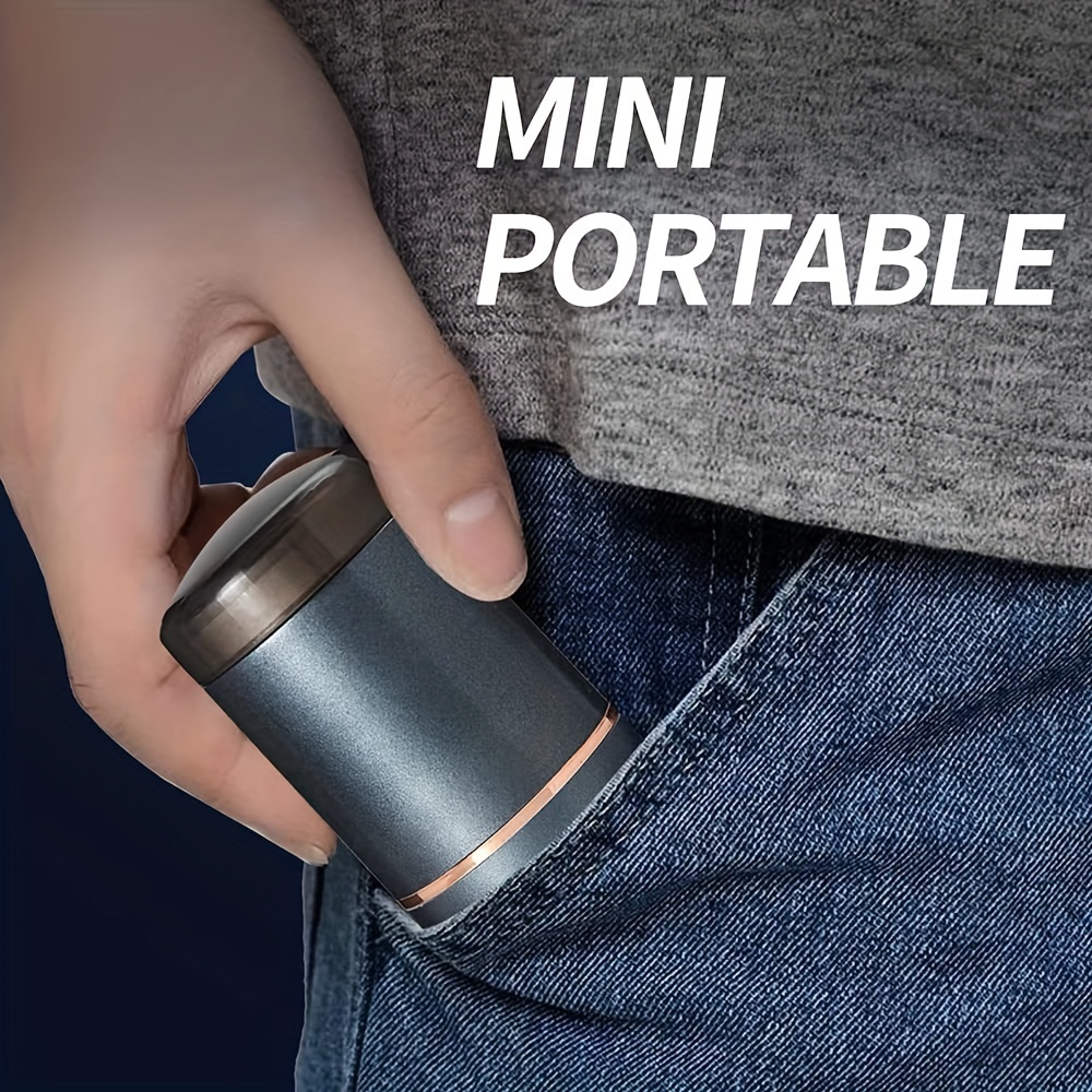   portable mini shaver for men usb rechargeable compact beard trimmer with 60 min   titanium alloy blades water washable heads ideal for travel car use   3 extra blades mini portable shaver Product details 6