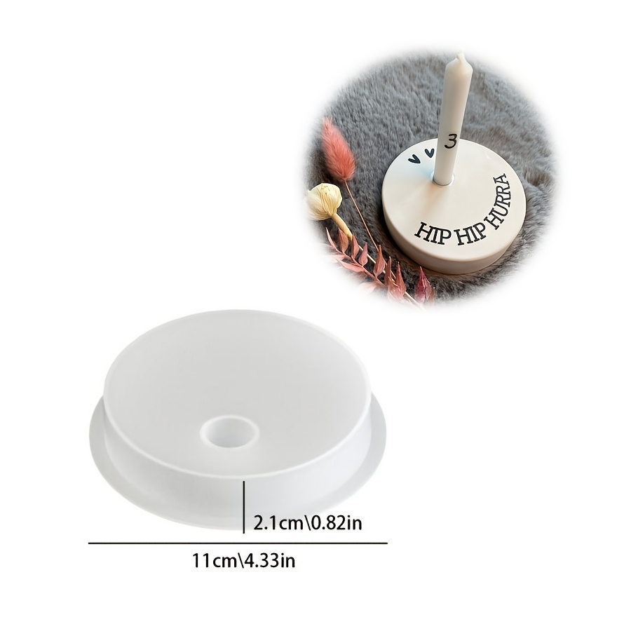 Diy Resin Mold, Circular Candle Holder Decoration Mold, Home Decoration Table, Handmade Three-dimensional Candle Holder, Drip Glue Gypsum Candle, Base, Silicone Mold