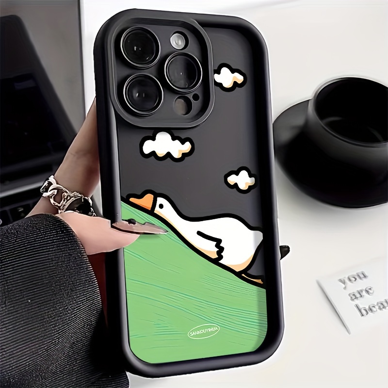 TEMU Cartoon White Goose Phone Case For Iphone15/15plus/15pro/15promax, 14/14plus/14pro/14promax, 13/13pro/13promax, 12/12pro/12promax,