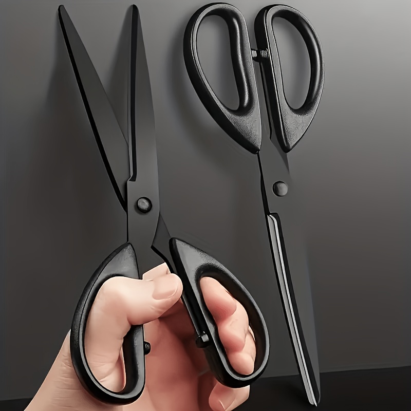 TEMU 2pcs Multi Functional Large Stainless Steel Scissors With Sharp And Comfortable Ergonomic Grip Suitable For Office And Home Use