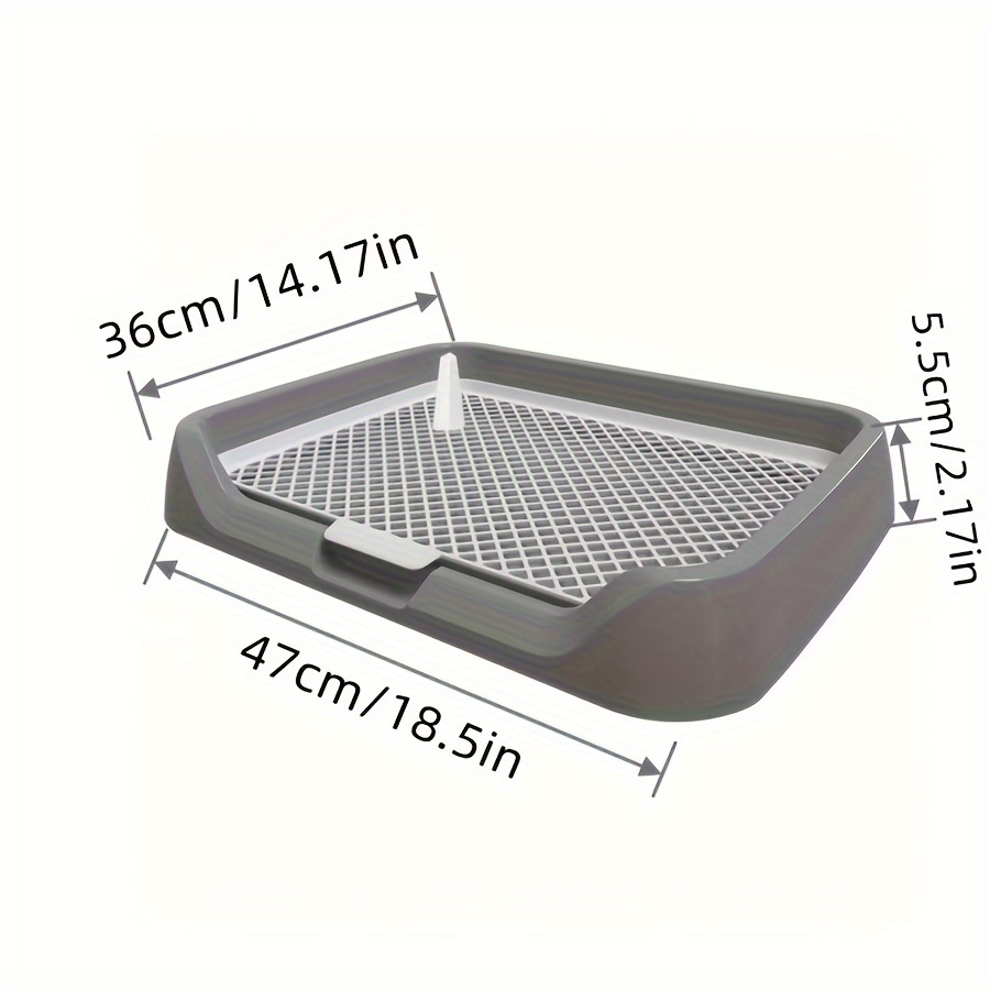 TEMU Dedicated Flat Dog Toilet For Small And Medium-sized Breeds - Leak-proof Pc Material Pee Tray - Easy-to-clean Design