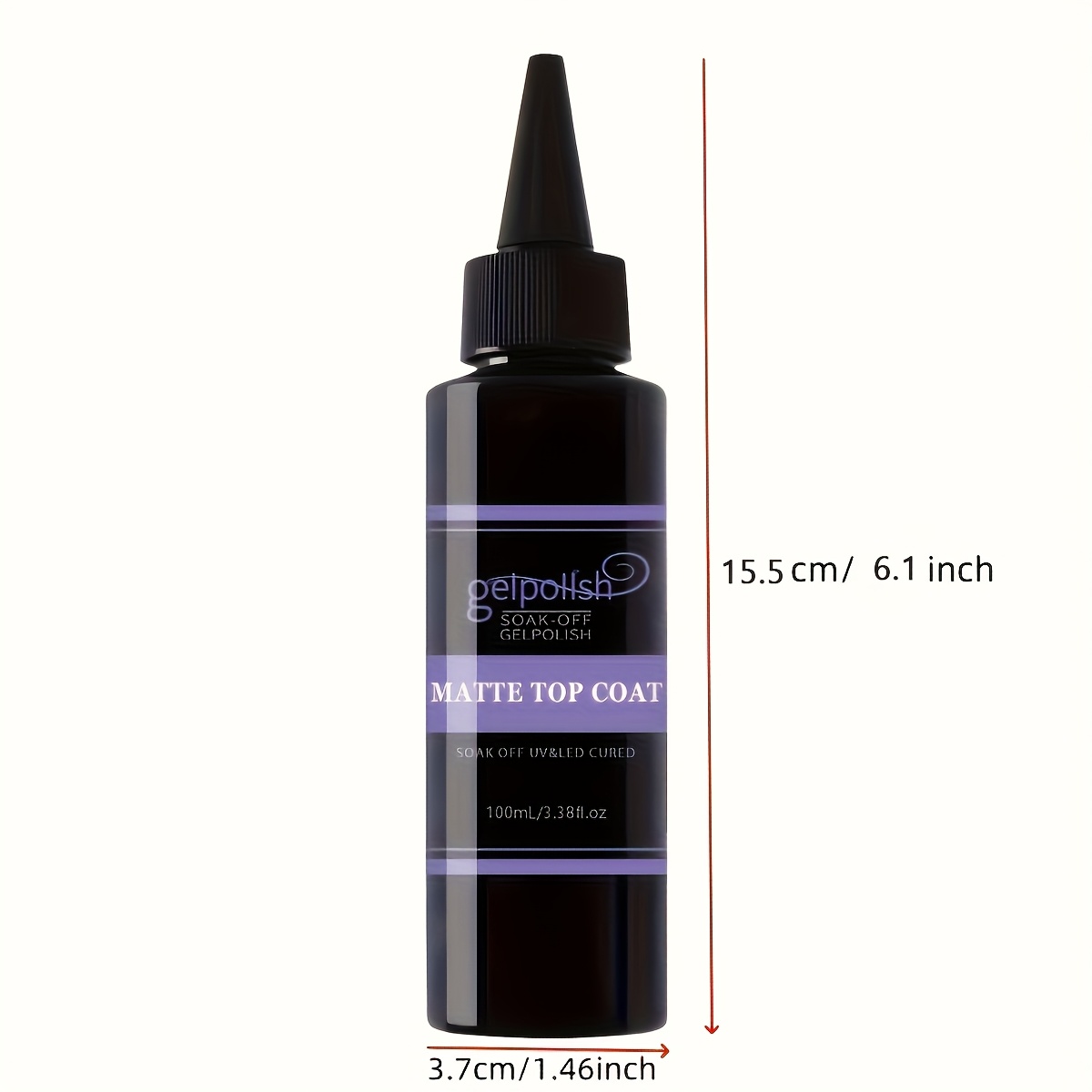 Image of 100ml Gel Polish No Wipe Gel Nail Polish Matte - 1pc End And Long Lasting, Soak Off Led Nail Lamp Gel For Nail Art
