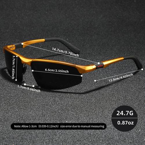 lunettes de soleil polarisées pour homme avec monture et branches en aluminium-magnésium pour lextérieur, le cyclisme, les loisirs, la pêche et la conduite - un de cadeau idéal