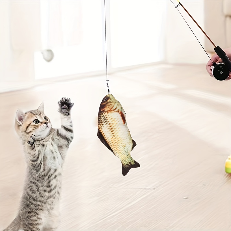 Cat Teasing Stick Three section Retractable Fishing Rod - Temu