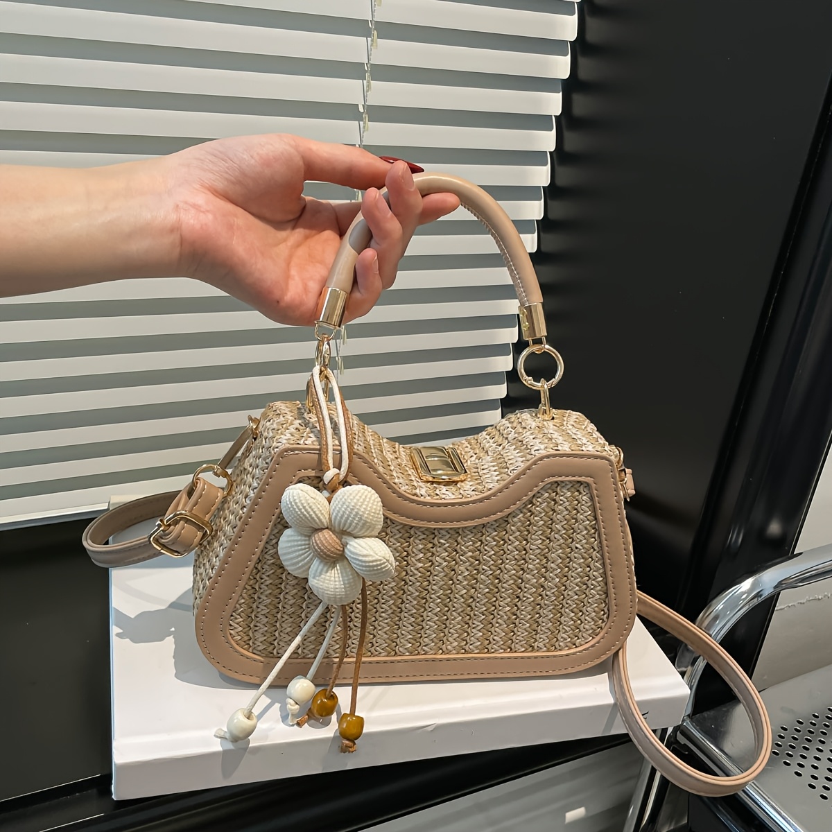 TEMU Versatile Commuter Fresh Shoulder Bag, Summer Vibrant New Style Fashion Minimalist Handheld Crossbody Bag, Fresh Suitable For Daily And Office